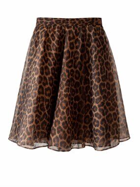 Vintage • leopard print mini skirt